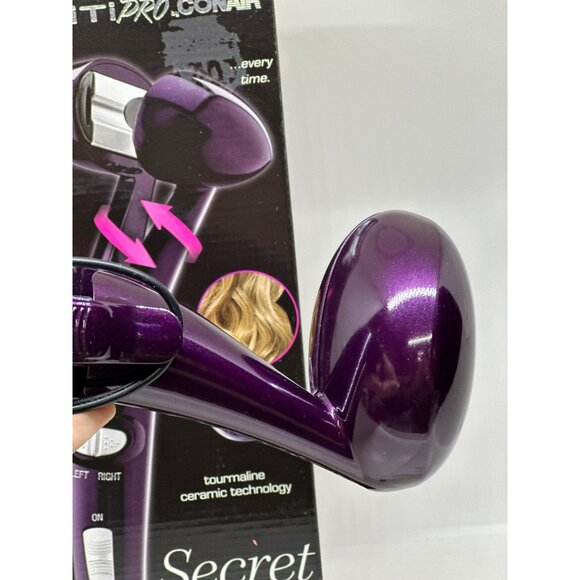 Conair CD204 Infiniti Pro by Secret Wave 360° Rotation Purple Styler Used In Box - Picture 6 of 7